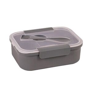 Mainstays Rectangle 42oz Gray Food Storage Bento Container NWT